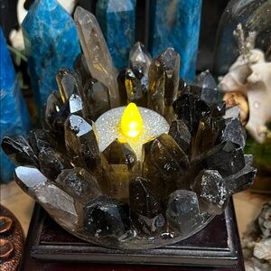 Smoky Quartz Votive Holder